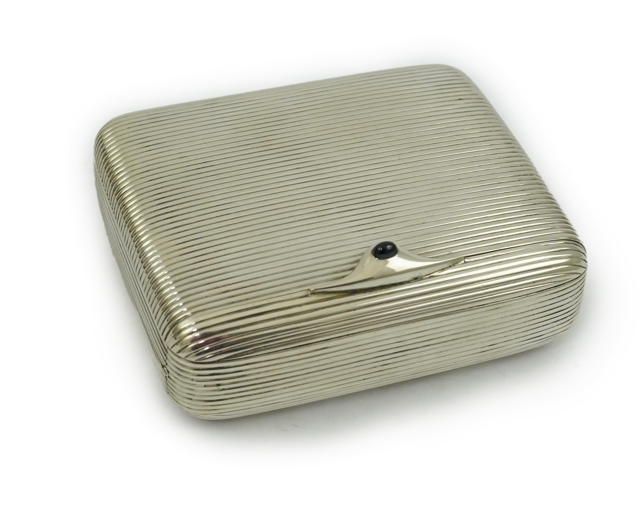 A late 19th century Viennese 900 standard silver folding cigar/cigarette case, by George Adam Scheid